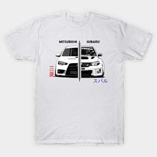 Mitsubishi Lancer EVO and Impreza WRX STI T-Shirt